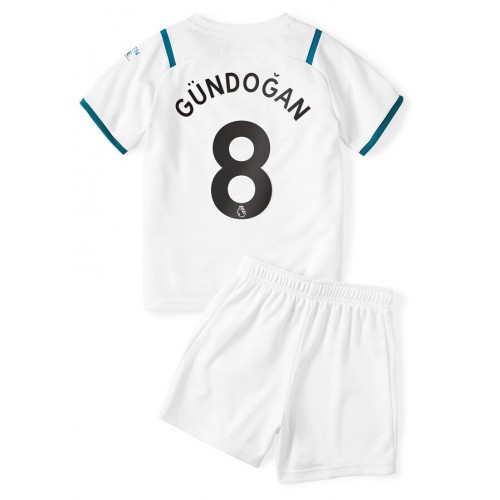 Manchester City Fodboldtrøjer Ilkay Gundogan 8 Børn Udebanesæt 2021/22 Kort ærmer Manchester City Fodboldtrøjer Ilkay Gundogan 8 Børn Udebanesæt 2021/22 Kort ærmer